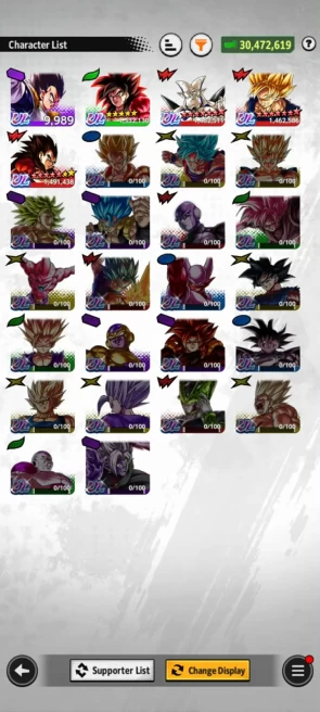 ANDROID+IOS- Team GT- UL ss4 Goku+ UL ss4 Vegeta 12S+18 Legends Limited+ Good Equip For Team (D104)