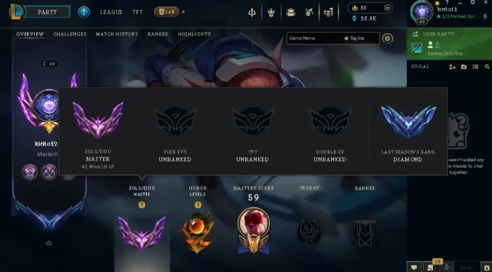 EUW -(S16) MASTER %64WR - HIGH LP GAIN - 64 Champ - 15 Good Skins(4 Epic) - 28.9K BE - HONOR 5 - S14 ACC - FULL ACCES - CHEAP