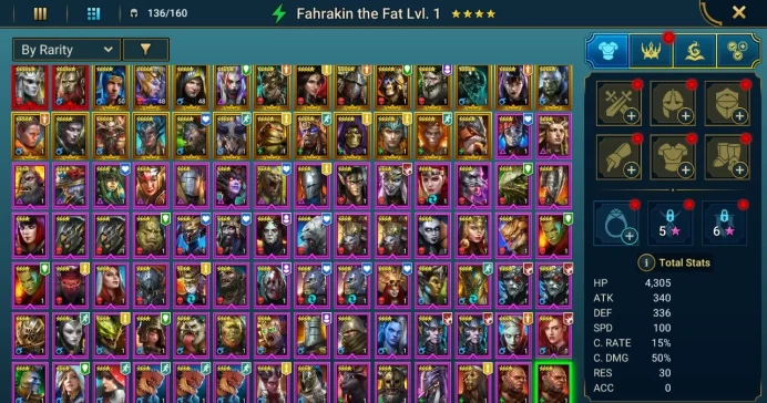 Starter with 2 Mythical - Gizmak and Arbais : 82k energy / 51 mln coins / Prince Kymar, Jintoro, Hakkorhn, Arix, Ninja + 19 Login Legendaries