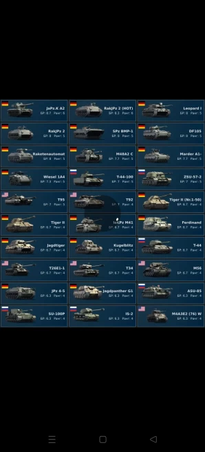 [Code 8988] Level 89 / Rank 6 - 2 / JaPz.K&nbsp;A2, RakJPz&nbsp;2&nbsp;(HOT), Leopard&nbsp;I / Server Gaijin / No acces mail