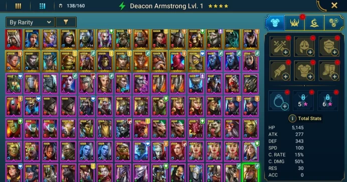 Starter with Mythical - Siegfrund : 88k energy / 56 mln coins / Cupidus, Lugan, Craklin, Arix, Ninja + 19 Login Legendaries / Ursala