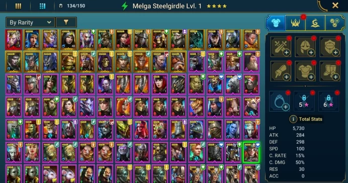 Starter with Mythical - Galathir : 84k energy / 57 mln coins / Foli, Karato, Arix, Ninja + 19 Login Legendaries / Demytha, Fayne 2x