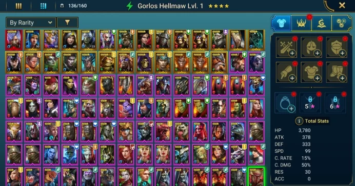 Starter with Mythical - Toshiro : 88k energy / 56 mln coins / Morrigaine, Roanas, Arix, Ninja + 19 Login Legendaries / Coldheart 3x