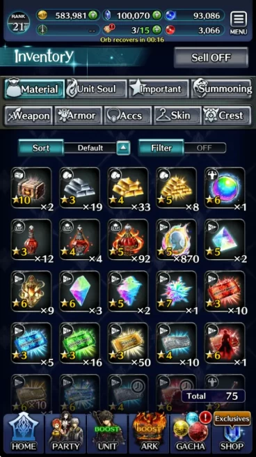 GLOBAL| 100k Crystal| EGSeadrael, Kyle KoPF, G.Lilaha, PoG Garland & Baran, Nael, etc| 2 UR ARK| Code Only| Check SS (LC873)