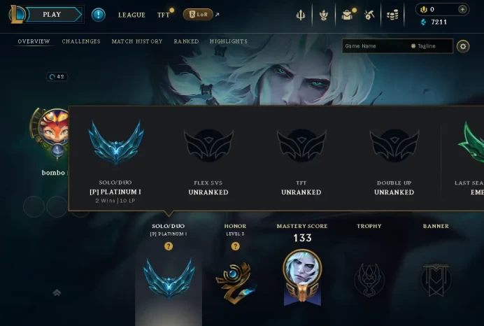 EUW P1- LAST SEASON EMERALD1-7SKIN-HIGH MMR-HANDMADE-CHEAP