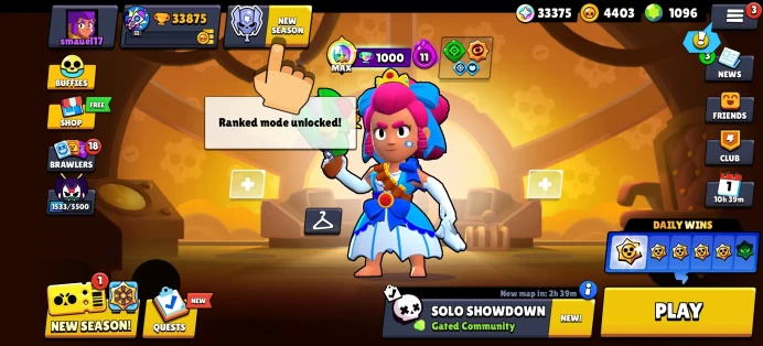 [Code 9000] Level 179 / 33k Trophy + 1096 Gems / Very Cheap