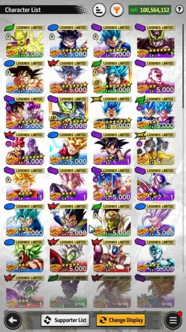 100M Total Power|LV155| 2 UL+ 29 LL | Ultra Instinct Sign Goku,Super Saiyan Goku |Android|Check SS(DBL897)