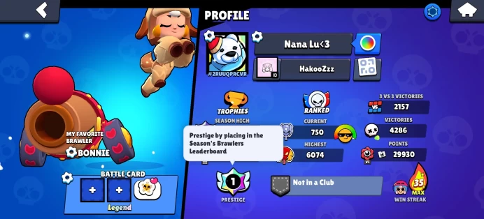 [Code 9014] Level 165 / Prestige 1 + 73k Trophy / 257 Skins / Very Rare