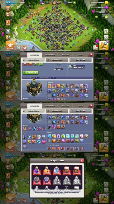 AR169- TH17 Near Max | XP 244 | BK76 AQ65 MP64 GW59 RC16 | 10 Heroes Skins & Strong Equipment | 100% Secure SCID | iOS & Android