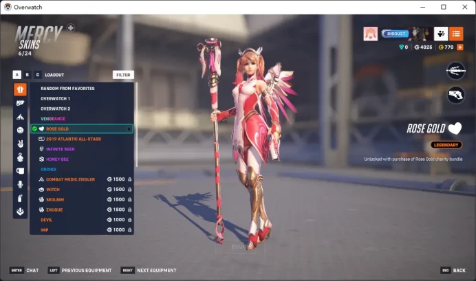 MERCY / VENGEANCE /  ROSEGOLD / 2019 ATLANTIC ALL-STARS  / Full Mail Access / see the picture / Please Read Description