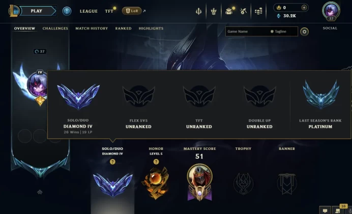 EUW / S16 DIAMOND IV (49LP) / 41 CHAMPS / 7 SKINS / 27W/24L / 50%+WR / HONOR 5 / CHANGEABLE EMAIL / 5 MIN. 24/7 DELIVERY #L1/100626O14