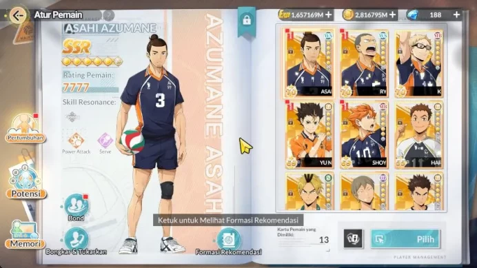 SEA|Lvl 41| 3 UR[Kageyama+Memo,Osamu,Atsumu]+13 SSR[Asahi,Tsukishima,Nishinoya,Hinata,Koganegawa,Reon,ETC]|Log Google(HFH947)