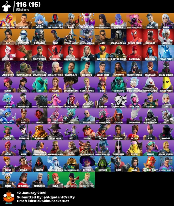 [Code 9046] [PC] 116 skins | Dummy Supreme | Menace | Nezumi | The Foundation | Ronin | The Cube Queen | Gear Specialist Maya | Kymera | Mecha C