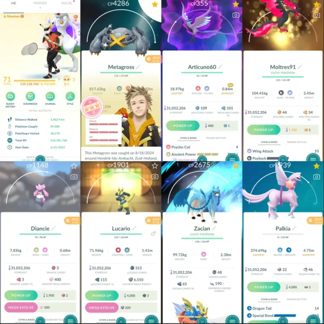 1901 Level 71 Shiny Shadow Mewtwo Shiby Deoxys Normal-Atk-Def-Spd  Shiny Dusk Mane Necrozma Shundo Mega Metagross Shiny Mega Lucario Shundo Drat