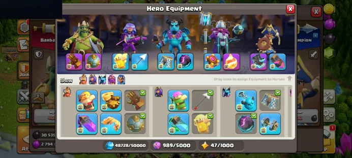 100% MAX TH17 | 24 MAX EQUIPMENT | 4596 WAR STARS | FREE NAME | 100% SECURED INSTANT DELIVERY