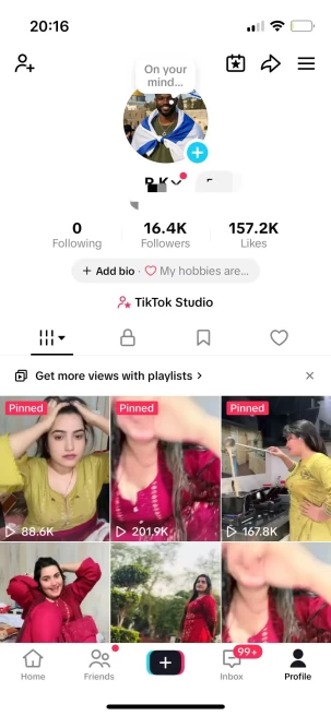 Instanly Delivery/ France Monetized 16K Followers+150K Likes Account/ Creator Rewards Program Activated/ Live Stream/ Full Access