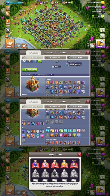 AR182- TH16 Near Max | XP 213 | BK77 AQ86 MP51 GW68 RC40 | 8 Heroes Skins & 2 Epic Equipment | 100% Secure SCID | iOS & Android