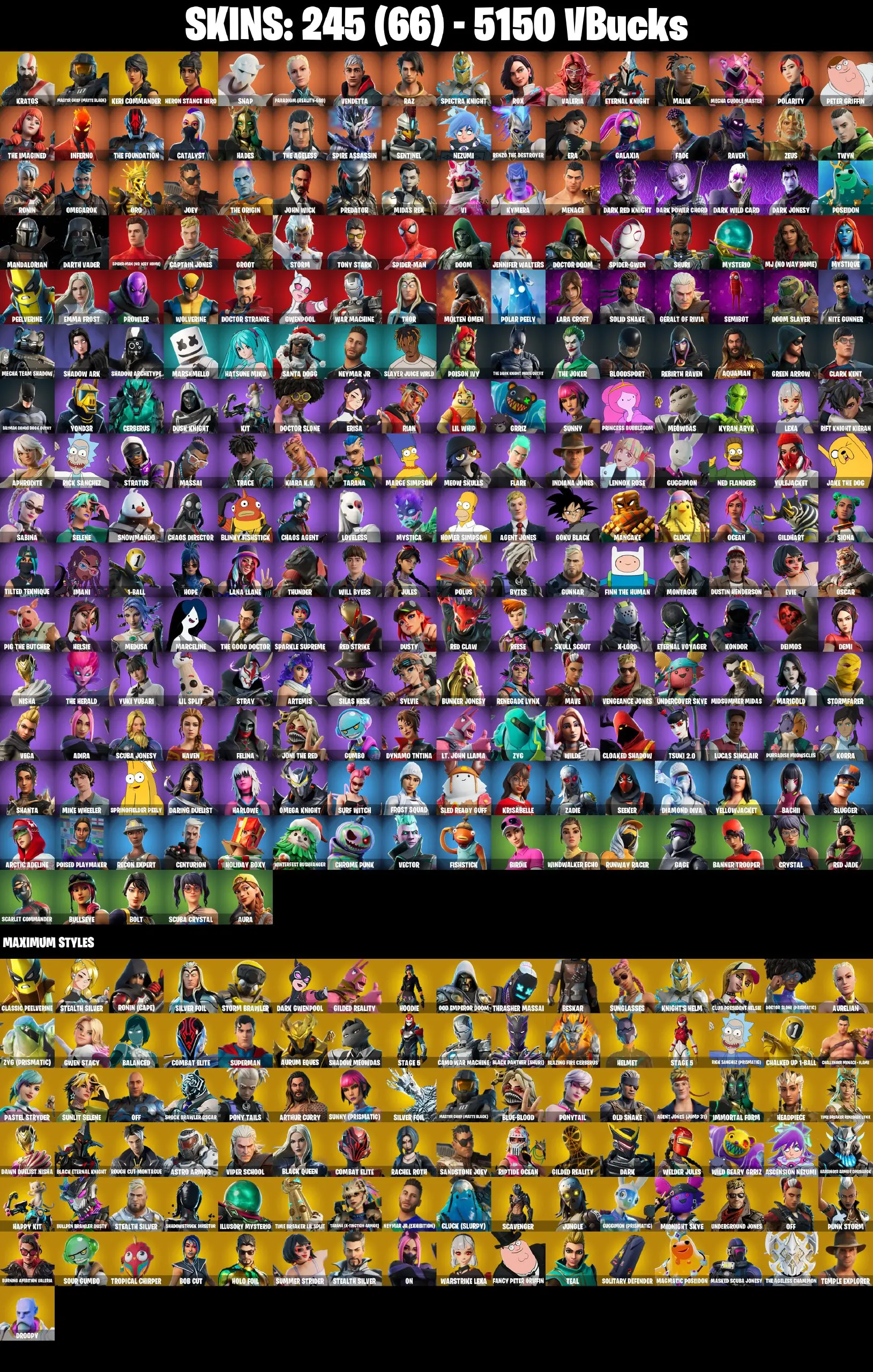 [PC/PSN] 243 SKINS / KRATOS / MASTER CHIEF [MATTE BLACK] / HERON STANCE ...