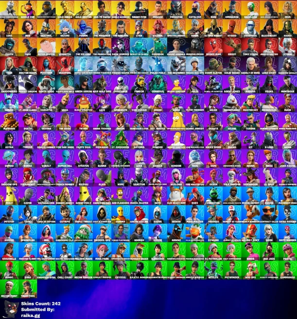 [PC/PSN/XBOX] 242 skins | Leviathan Axe | Aerial Assault Trooper | Rogue Spider Knight | WORLD CUP | Master Chief (Matte Black) | Gold Midas 