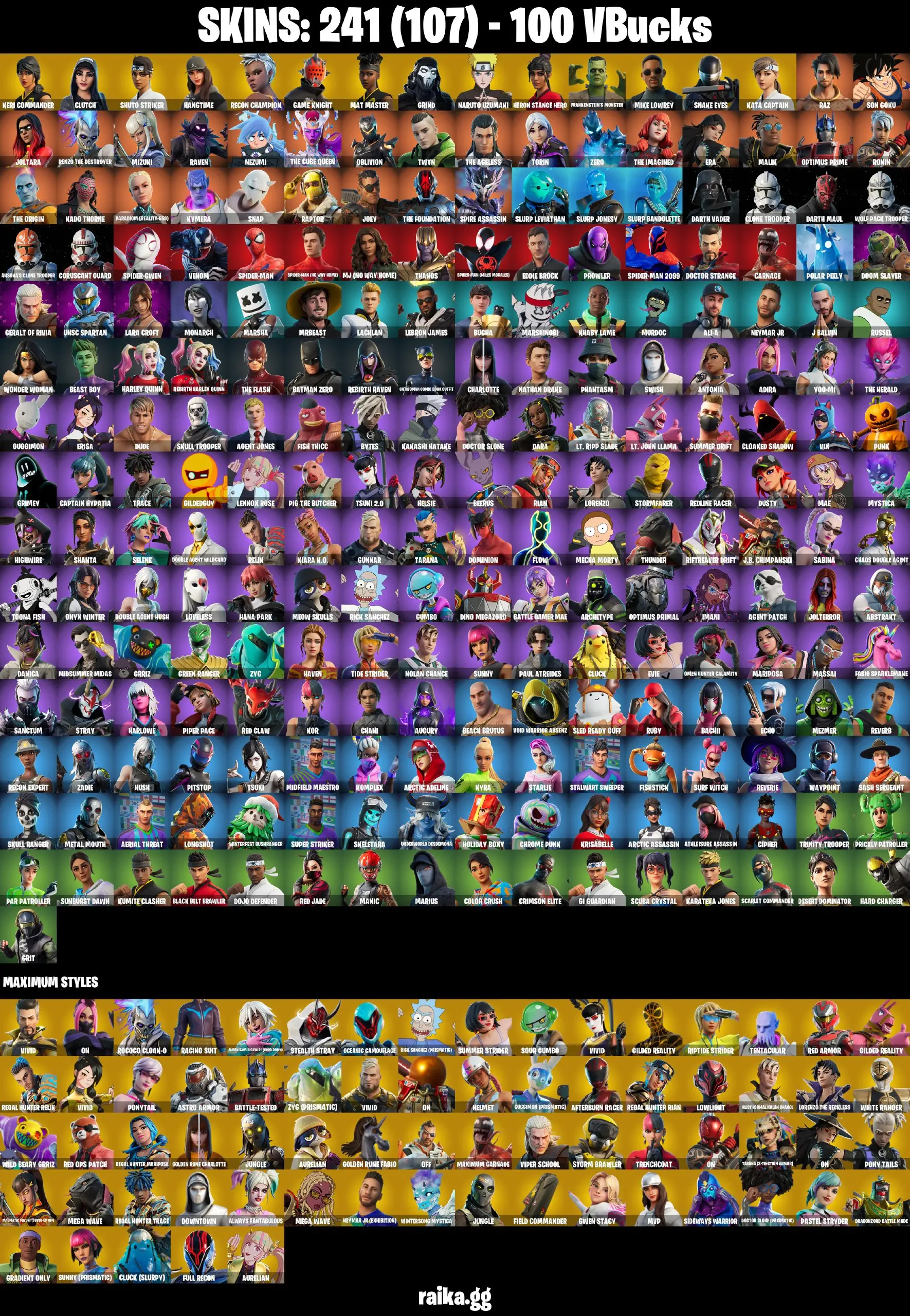 [PC|PSN|XBOX] 241 SKINS / Game Knight / Heron Stance Hero ...