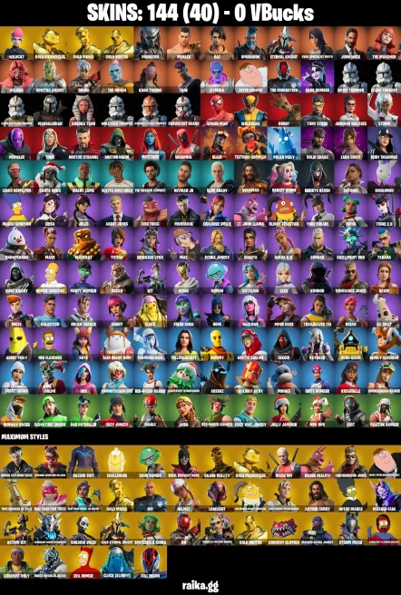 [PC|XBOX] 144 SKINS / Wildcat / Gold Brutus / Gold Meowscles / Gold Midas / The Imagined / The Foundation / Kymera / Kado Thorne