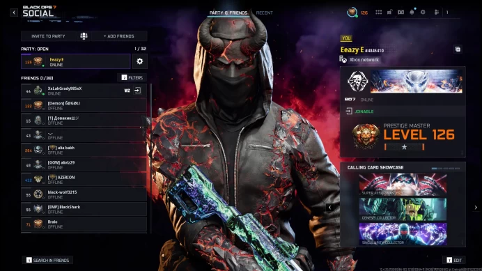 | WZ / BO7 | Nexus Horizon | Prestige Master – Level 126 | 26 Guns Fully Maxed | Full Access Account | Instant Delivery