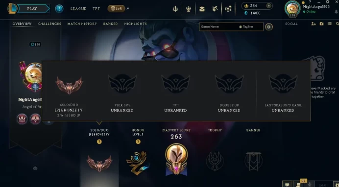 EUW -(S16) BRONZE 4(60LP) %100W - 104 Champ - 56 Good Skins(1 Mythic, 3 Legendary, 28 Epic) - 140K BE - S11 ACC - FULL ACCES - CHEAP