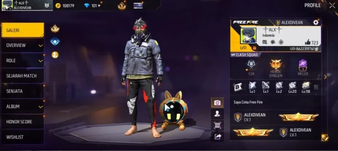 Indonesia | M1887 Mamba Gnaw, Katana Tulang Pasir, Etc | 103 Vault + 35 Bundle | Log Google | Check SS (FF1347)