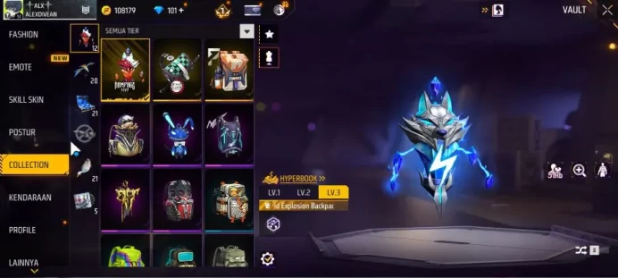 Indonesia | M1887 Mamba Gnaw, Katana Tulang Pasir, Etc | 103 Vault + 35 Bundle | Log Google | Check SS (FF1347)