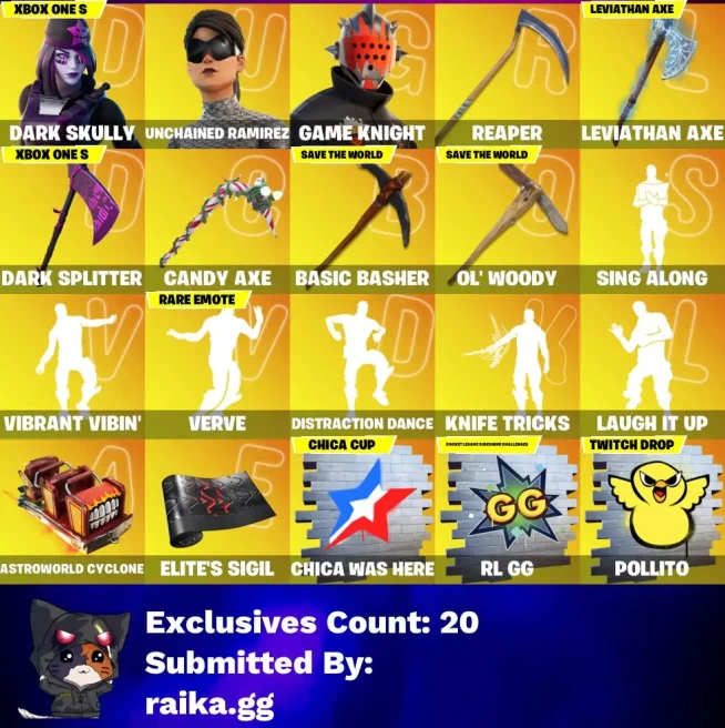 [PC/PSN/XBOX] 218 skins | Dark Skully | Leviathan Axe | Game Knight | Predator | Menace | Omegarok | Eternal Knight | Red Knight