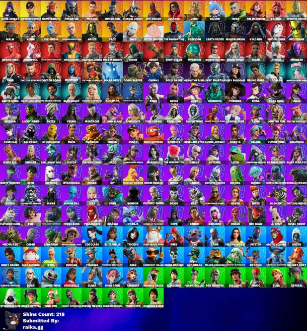 [PC/PSN/XBOX] 218 skins | Dark Skully | Leviathan Axe | Game Knight | Predator | Menace | Omegarok | Eternal Knight | Red Knight