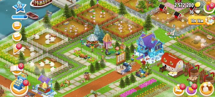 [Code 9066] Level 76 / Barn 3450 + 703 Silo / Very Good Village / Very Cheap