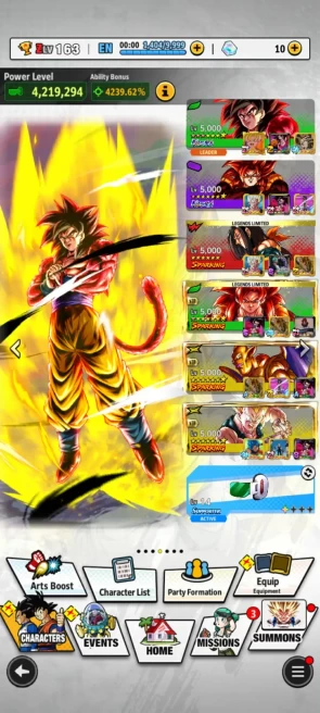 ANDROID+IOS- UL ss4 Goku 10S+UL ss4 Gogeta 8S+UL ss4 Vegeta+UL Vegito Blue+3 UL Full+25 LF (ss4 Gogeta+Super 17+ss4 Goku) Godly Equip, Z+ (D114)