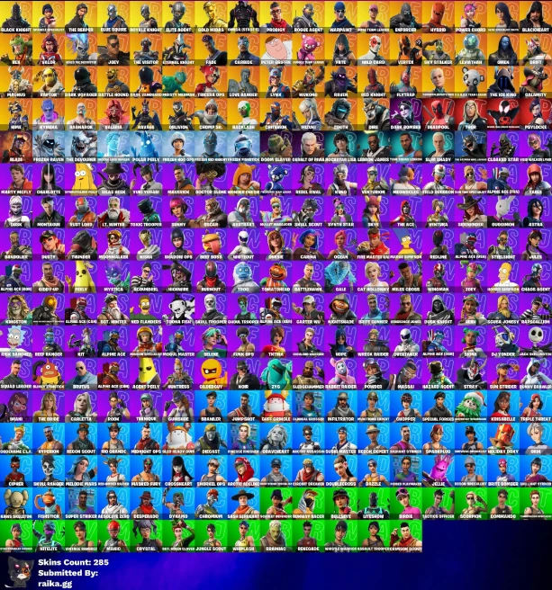[PC/PSN/XBOX] 285 skins | OG STW | Black Knight | Sparkle Specialist | The Reaper | Blue Squire | Royale Knight | Elite Agent | Gold Midas