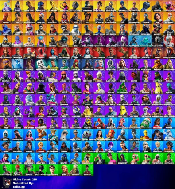 [PC/PSN/XBOX] 218 skins | Travis Scott | OG STW | Galaxy | Glow | Astro Jack | Gold Midas | WORLD CUP | OG Paradigma | Snake Eyes