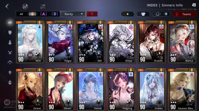 PTN36 - ASIA - Lv86 - 49 S Sinner FULL LIMITED - Cabernet S5 - Hamel GOLD SKIN + Nox GOLD SKIN - 7 Chief SKINS - 25 SKINS (8 3Star SKINS) - 10M 
