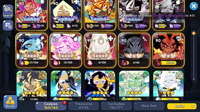 CRK412: Lv57 - 3350k Powers - Castle level 14 - 160 Cookie | Master 3 - DarkCao