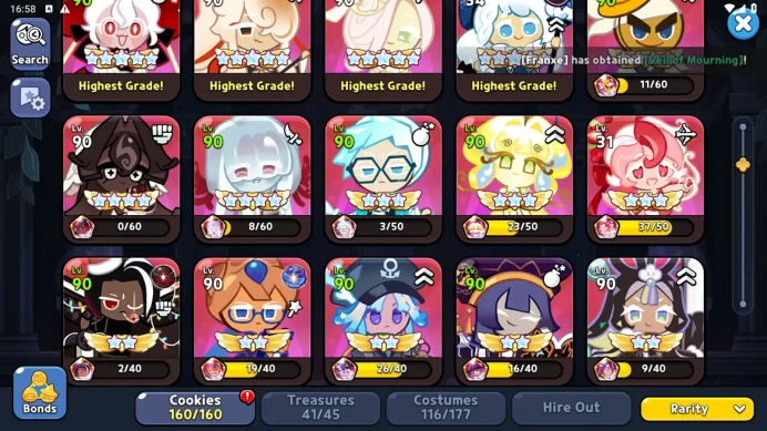 CRK412: Lv57 - 3350k Powers - Castle level 14 - 160 Cookie | Master 3 - DarkCao