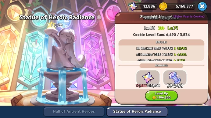 CRK412: Lv57 - 3350k Powers - Castle level 14 - 160 Cookie | Master 3 - DarkCao