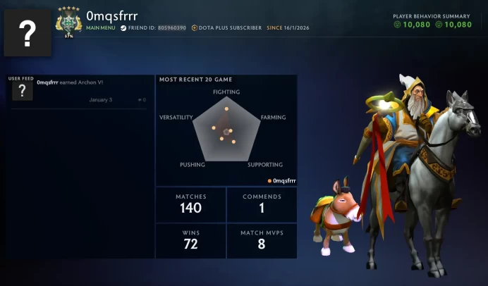 Archon 5 \ 3014 MMR \ 10080 Behavior \ Dota PLUS (Check the screenshots to see when it ends ) #M