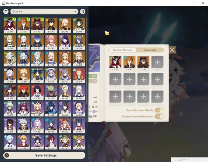 ASIA|AR 60|18 Limited +11(5*Weapon)|JeanC3,QiqiC3,ChascaC1,TartagliaC1,HuTaoC1+Sign,DilucC1||TakeMail||Check SS (GI4562)