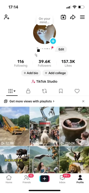 Instanly Delivery/ Monetized 39K Followers+140K Likes Account/ Creator Rewards Program Activated/ Live Stream/ Full Access