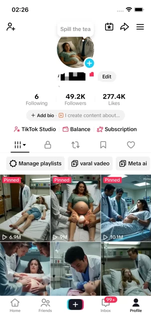 France Monetized Account/49K Followers+270K Likes/ Creator Rewards Program Activated/ Live Stream/ Full Access