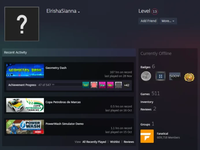 Steam Paid games-511 Game for 6722$-Profile link