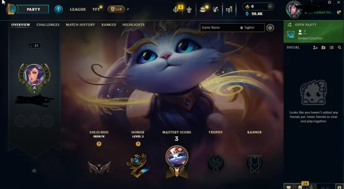 EUW - SAFE SEASON16 IRON 4 0LP | 28800 BE | PLACEMENTS DONE | 0W 18L | INSTANT DELIVERY | LOW MMR | UNVERIFIED EMAIL | IRON IV | #2708