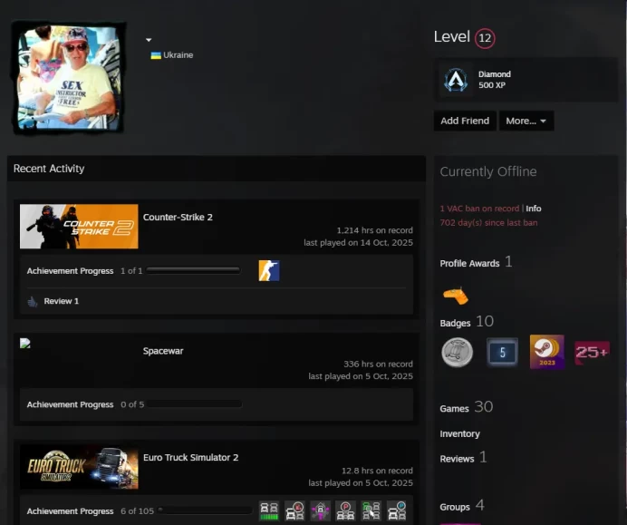30Game-CS2 Prime+6Medals(Operation Broken Fang/2020-2021 Service Medal/10 Year Birthday Coin/5Y/Global Offensive Badge)