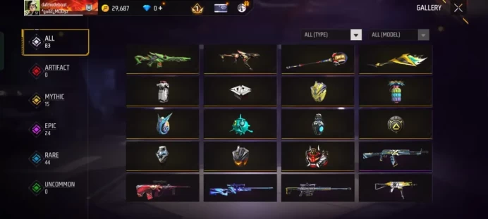 #FF.1003 level 51, 15 Mythic, 24 epic, 50 VAULT, Android+IOS guarantee reliable friendly price list