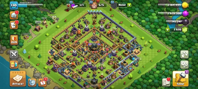 TH 17 2620 GEMS | FREE NAME | HIGH LEVEL WALLS / DEFENSE | LOTS OF MAGIC ITEMS WAR STARS EQUIPMENT EPIC HERO SKIN GEMS