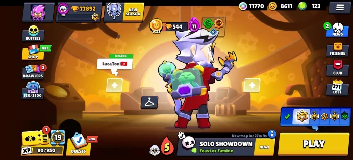 [Code 9086] Level 214 / 77k Trophy + 274 Skins / Very Cheap