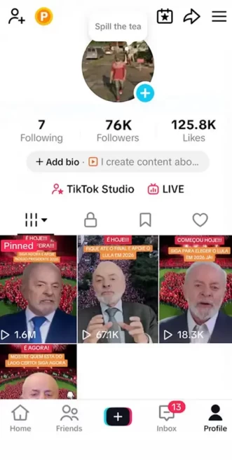 Brazil Monetized Account/ 76K Real Followers+125K Real Likes/ Creator Rewards Program Activated/ Live Stream/ Full Access